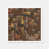 Papieren servetten, geschiedenisboeken servet (Voorkant)