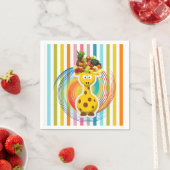 Papieren servetten, Giraffe Stripe Fruit Servet (Insitu)