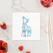 Papieren servetten, Giraffes kussen Servetten (Insitu)