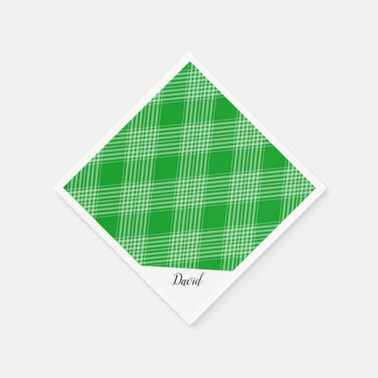 Papieren servetten, groen geplakt servet (Hoek)