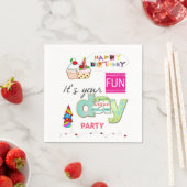 Papieren servetten, Happy Birthday FUN Cupcake Servet (Insitu)