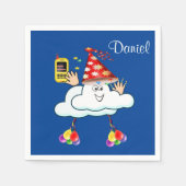 Papieren servetten, Happy Birthday IPhone Tekst Cl Servet (Voorkant)