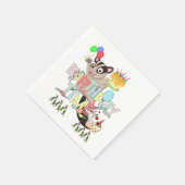 Papieren servetten, Happy Birthday Possum Cake Servet (Hoek)