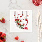 Papieren servetten Happy Valentine's Day (Insitu)