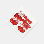 Papieren servetten Happy Valentine's Day (Hoek)