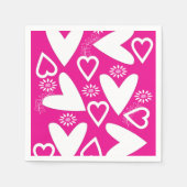 Papieren servetten Happy Valentine's Day White Hea (Voorkant)