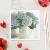 Papieren servetten-hortensia's servet (Insitu)