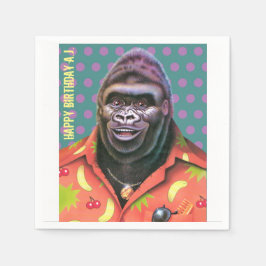 Papieren servetten ijdel gorilla ontwerp