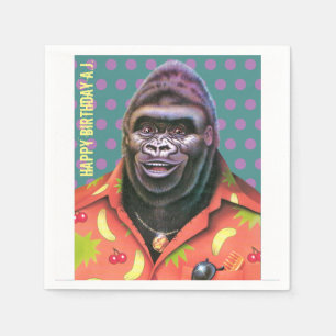 Papieren servetten ijdel gorilla ontwerp