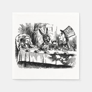 Papieren servetten illustratie Alice in Wonderland