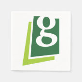 Papieren servetten in kleine letters (Voorkant)