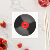 Papieren servetten 'Just Married Record' (Insitu)