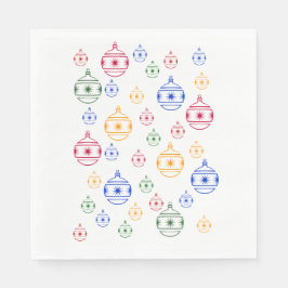 Papieren servetten - kerstboomkleuren