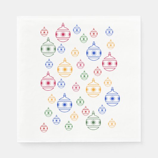 Papieren servetten - kerstboomkleuren (Voorkant)