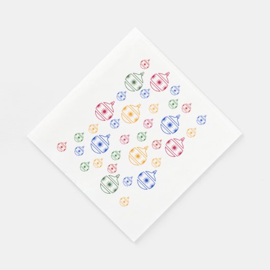 Papieren servetten - kerstboomkleuren (Hoek)