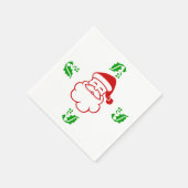 Papieren servetten - Kerstman en hulst (Hoek)