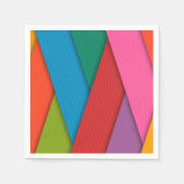 Papieren servetten, kleurrijke driehoeken servet (Voorkant)