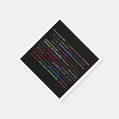 Papieren servetten Kleurrijke Motivatie quotes (Hoek)