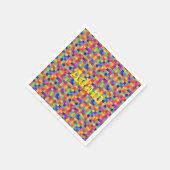 Papieren servetten, kleurrijke puzzels servet (Hoek)