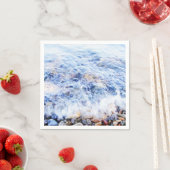 Papieren servetten koele blauwe watergolf (Insitu)