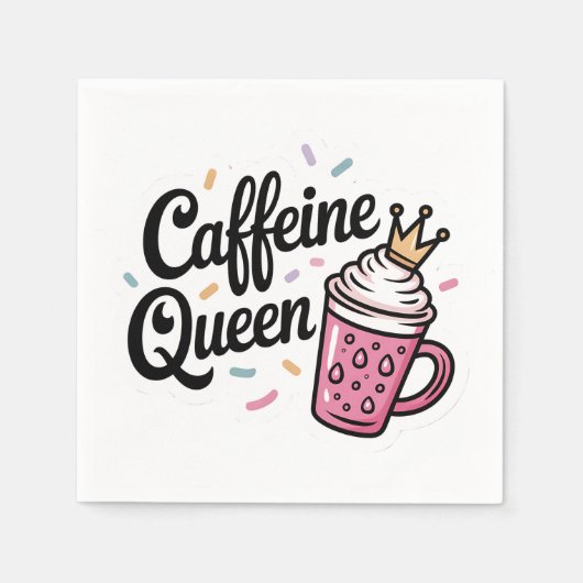 Papieren servetten koffiekoningin (Voorkant)