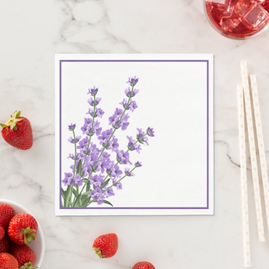 Papieren servetten-lavendel servetten (Insitu)
