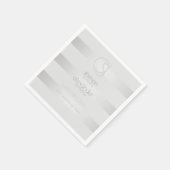 PAPIEREN SERVETTEN | Lichtgevende zilveren strepen (Hoek)