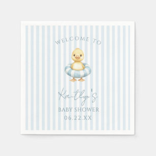 Papieren servetten Little Duckling Boy Baby Shower
