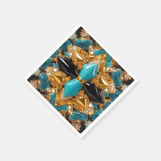 Papieren servetten met Bahama's Kleuren Design (Hoek)