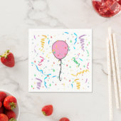 Papieren servetten met ballonnen en confetti (Insitu)