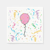 Papieren servetten met ballonnen en confetti (Voorkant)