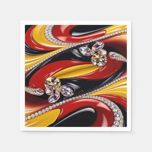 Papieren servetten met Belgische kleuren Design (Voorkant)