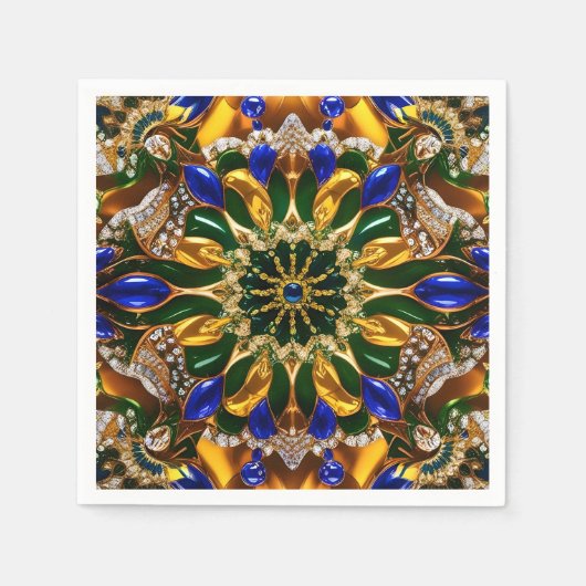 Papieren servetten met Brazil Colours Design (Voorkant)