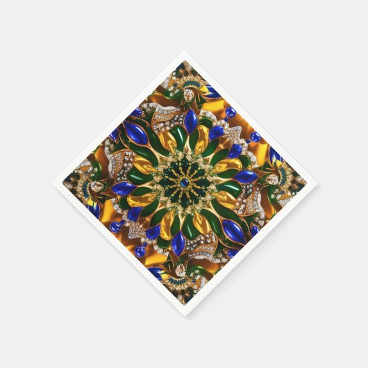 Papieren servetten met Brazil Colours Design (Hoek)