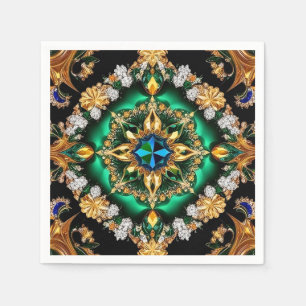 Papieren servetten met Braziliaanse kleuren Design