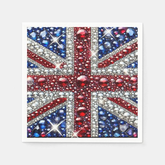 Papieren servetten met British Colours Design (Voorkant)