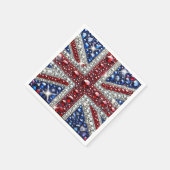 Papieren servetten met British Colours Design (Hoek)