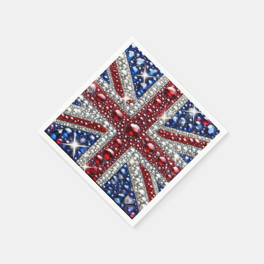 Papieren servetten met British Colours Design (Hoek)