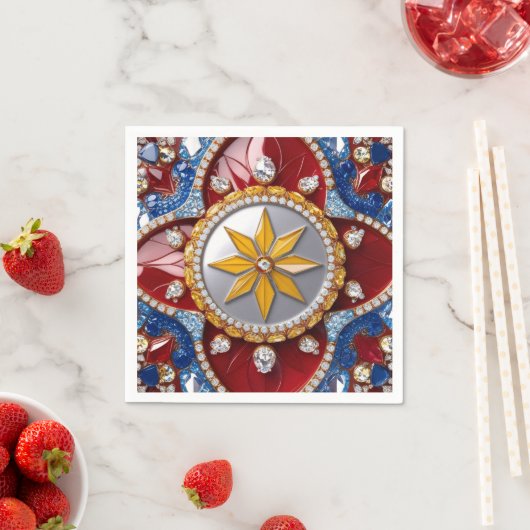 Papieren servetten met Colombiaanse kleuren Design (Insitu)