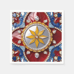 Papieren servetten met Colombiaanse kleuren Design