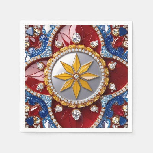 Papieren servetten met Colombiaanse kleuren Design (Voorkant)