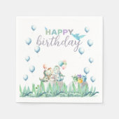 Papieren servetten met dinosaurusthema voor verjaa (Voorkant)