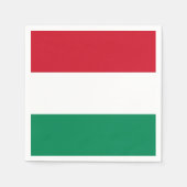 Papieren servetten met een Hongaarse vlag (Voorkant)