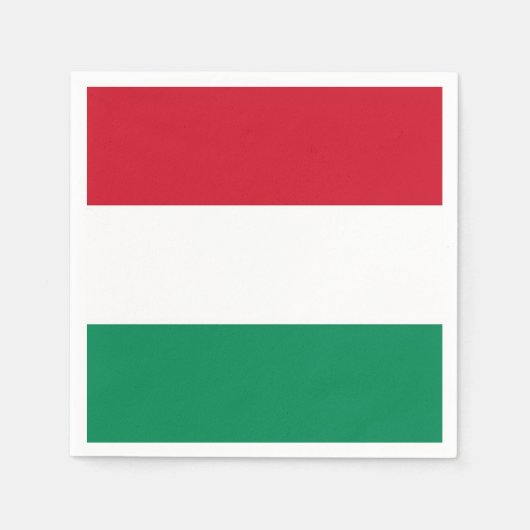 Papieren servetten met een Hongaarse vlag (Voorkant)