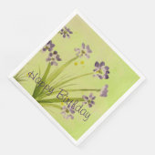 Papieren servetten met een prachtige Paarse Waterv (Hoek)