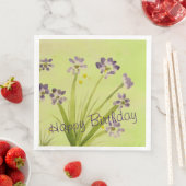 Papieren servetten met een prachtige Paarse Waterv (Insitu)