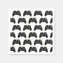 Papieren servetten met gaming-thema, feestartikele