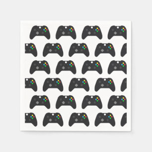 Papieren servetten met gaming-thema, feestartikele