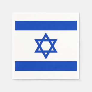 Papieren servetten met Israëlische vlag