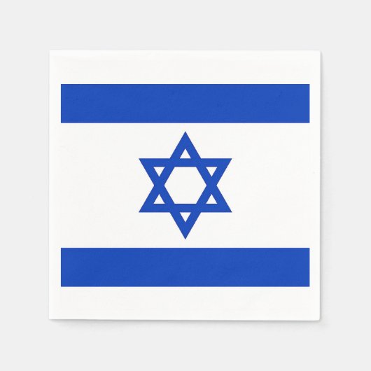 Papieren servetten met Israëlische vlag (Voorkant)